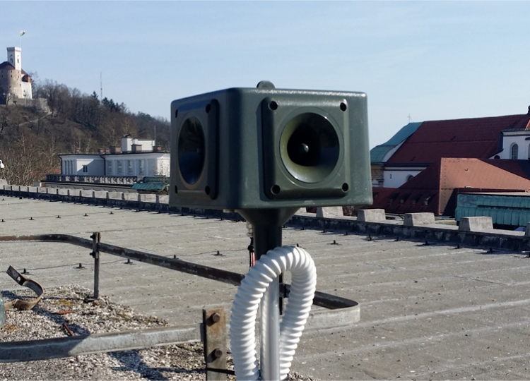 območje delovanja zvočnega odganjalca ptic